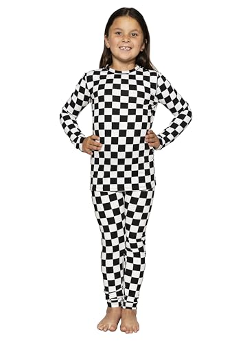 Image of STRETCH IS COMFORT Girls 2 Piece Hoodie Short Sleeve Long Sleeve Crew Neck Top and Leggings Set Kids Thermals Underwear Set