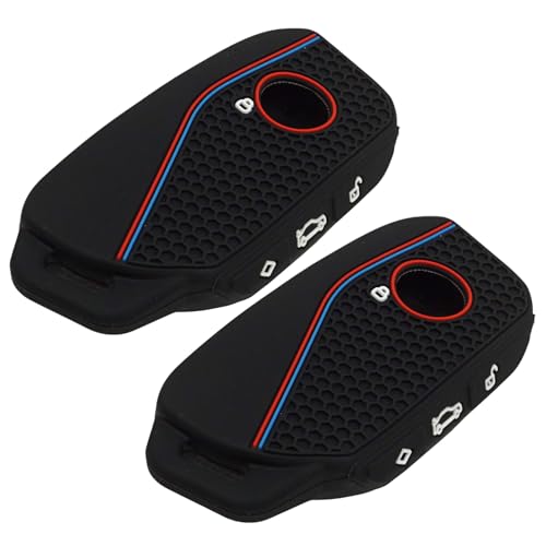 KAKUPPA 2PCS Silicone Key Fob Cover, Protective Case Compatible with