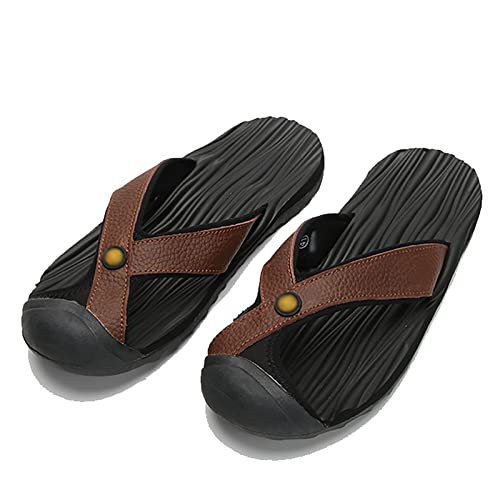 Sandales en cuir pour hommes de qualité supérieure avec bout fermé