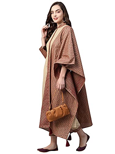 Image of INDO ERA Women's Self Design Pure Cotton Straight Kurta with Pant & Dupatta Set (KKKKK2534)