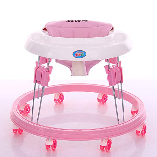 Upgraded Version Baby Walker, Baby 6-24Months Baby Multi-Function Anti-Rollover Folding Walker 6 Heights