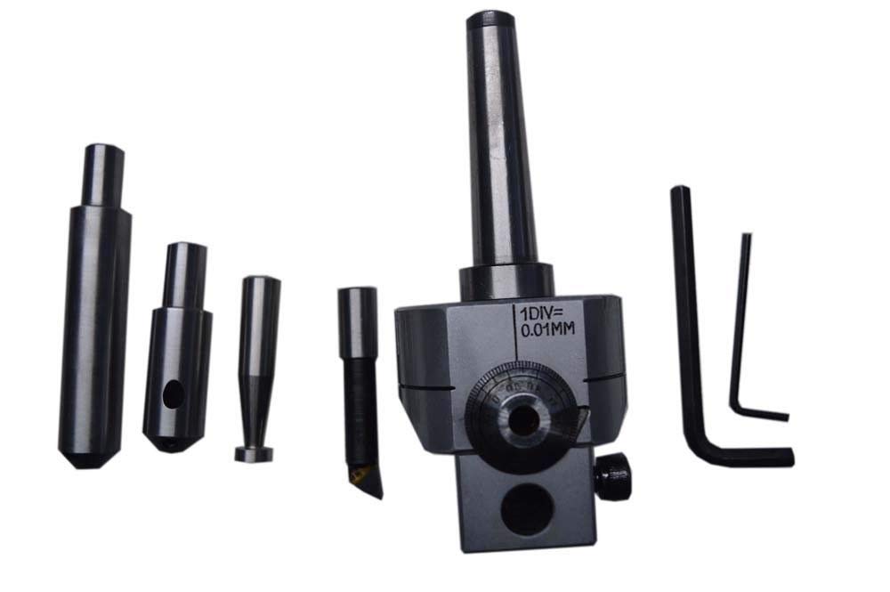 Boring Head 62MM with MT3 Shank - with 1 Carbide BRAZED Tool 12 MM Boxed