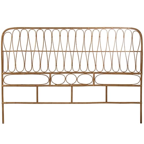 Tête de lit en rotin Naturel rectangulaire pour Lits jusqu'à 160 cm 160 x 2,5 x 111 cm