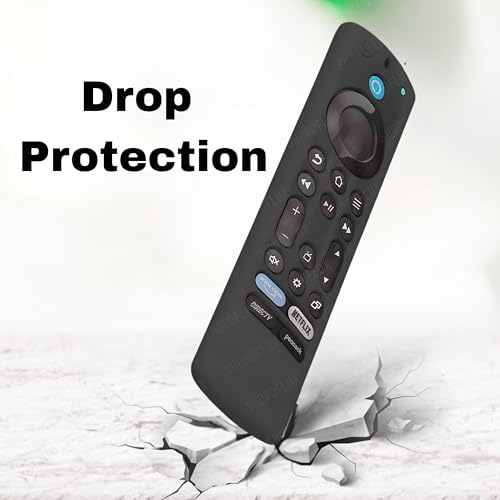 Image of SHOPOFLUX Silicone Tv Remote Cover Compatible with Amazon Basics Smart LED TV Remote Protective Cover (Black)