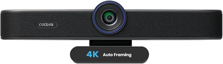 Cornea All in one 4K UHD AI Webcam 4X Digital Zoom,118°Ultra-Large Viewing Angle with Auto Focus 2D,3D,Noise Cancelling Mi