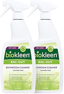 Biokleen Bac-Out Natural Bathroom Cleaner - 2 Pack - Enzyme Professional Strength, Enzymatic Cleaner for Bathroom, Eco-Friendly, Plant-Based, No Artificial Fragrance - Packaging May Vary