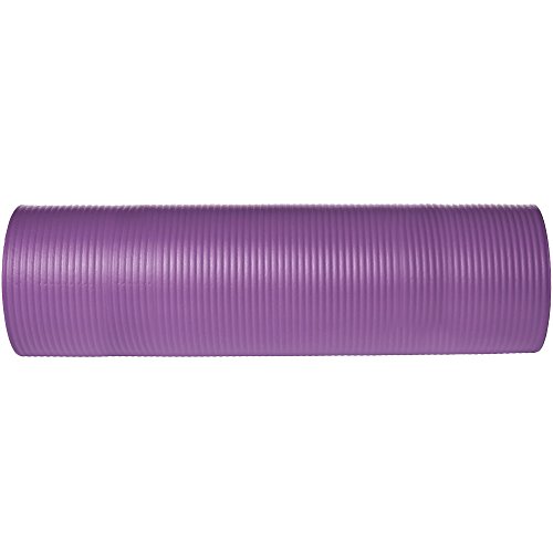 Image of AmazonBasics 13mm Extra Thick Yoga and Exercise Mat with Carrying Strap, Purple & 13mm Extra Thick Yoga and Exercise Mat with Carrying Strap, Blue Combo