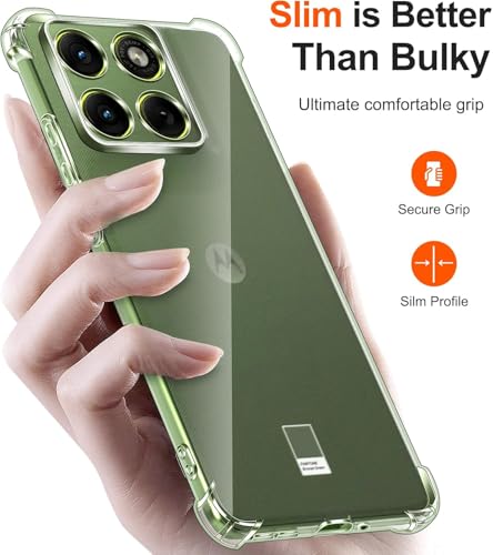 Image of Lustree Back Cover Case Compatible with Motorola Moto Edge 70 | Soft TPU Anti-Shock Bumper Case with Reinforced Corners cam Protection
