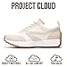 Project Cloud Womens Sneakers - Memory Foam Insole and Lightweight Spring Shoes - Non-Slip Lace Up Trendy Shoes - Fashion Sneakers for Women 2026 (Balinda, BEIG, 8)