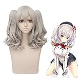 Wig for Kantai Collection Kashima Cosplay Wig Kashima Wigs With Chip Removable Ponytails + Wig Cap Kantai Collection as the picture REYHS