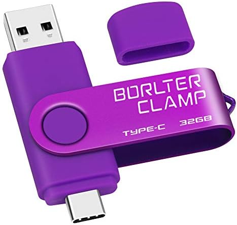 64 GB USB Type-C Flash Drive, USB-C 3.0 Memory Stick Jump Drive 2 in 1 for Android Phones Samsung Galaxy S10/S9/S8/Note 9, LG, Huawei, Tablets & Computer (Purple)