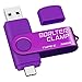 Price comparison product image 32 GB USB Type-C Flash Drive, USB-C 3.0 Memory Stick Jump Drive 2 in 1 for Android Phones Samsung Galaxy S10/S9/S8/Note 9, LG, Huawei, Tablets & Computer (Purple)
