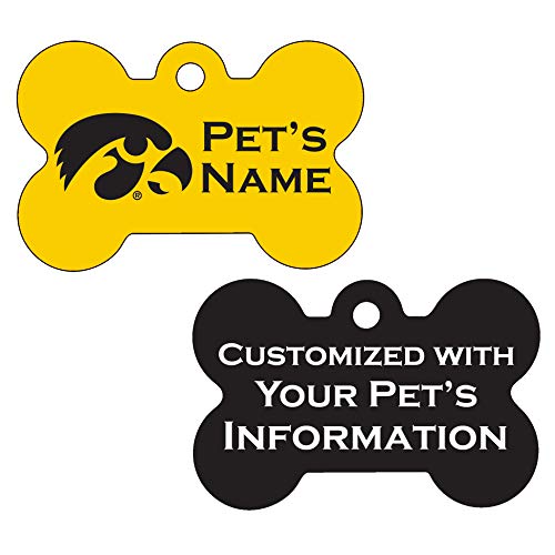 Iowa Hawkeyes 2-Sided Pet Id Dog Tag | Personalized for Your Pet | NCAA Officially Licensed Tag
