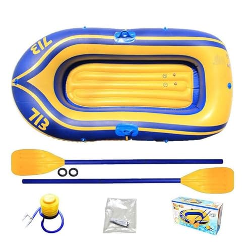 GeRRiT Barco inflable, canoa, kayak, bote inflable, barco de pesca grueso, barco de deriva resistente al desgarro, con paletas y bomba de aire para deportes acuáticos