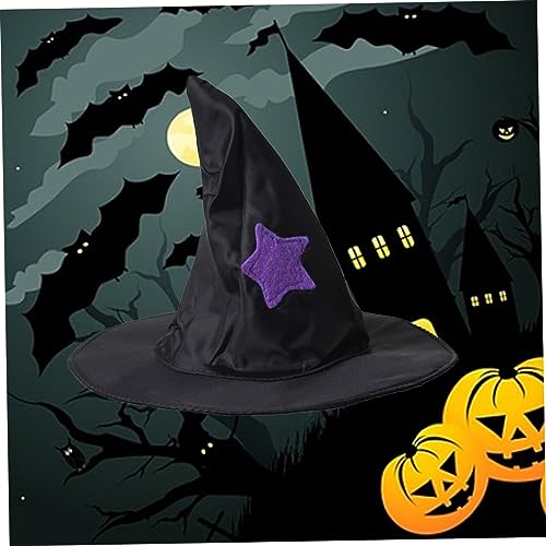 Hohopeti acessórios para festa chapéu de mago chapéu preto roupa preta chapéu de bruxa de cachorro c
