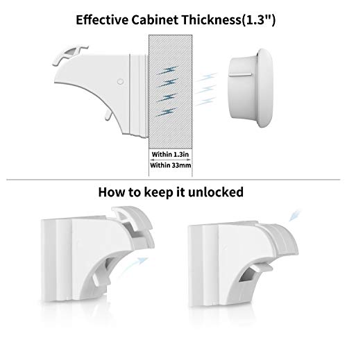 Norjews 4344809686 Child Safety Magnetic Cabinet Locks thumb #3