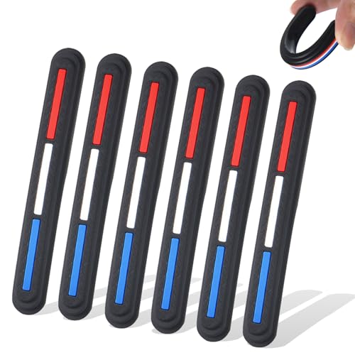 FOSDICK 6 PCS Protectores De Borde De Puerta De Coche, Negro Protector Puertas Coche Anticolisión Pegatinas Protectoras De Borde De Puerta Ideal para Evitar Arañazos y Golpes, 10 * 1,2 * 0,8cm