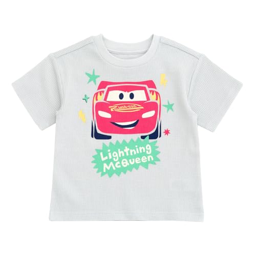 Image of Disney Boys' 2-Piece Tee and Shorts Set for Baby & Kids | Elastic Waistband Shorts, Soft Waffle Knit, Machine Washable