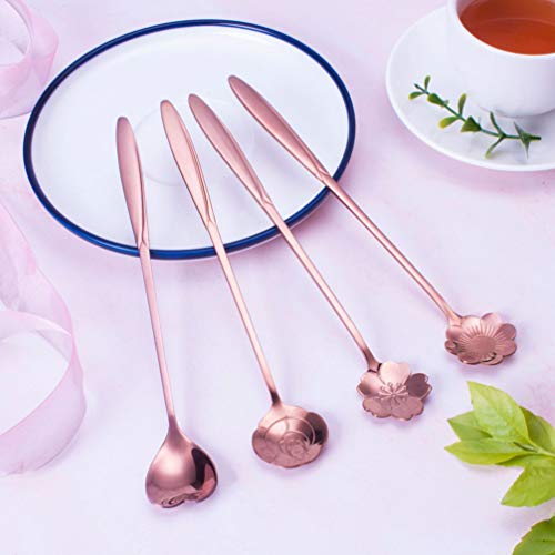 Colheres de Aço Inoxidável Cabilock Colheres de Aço Inoxidável Colher de Manga Longa para Sobremesa