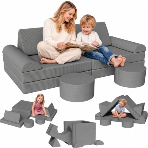 Clevich Spielsofa für Kinder,Kindersofa Bausteine,Oeko-TEX100 Zertifiziert
