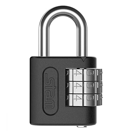 GNA Cadeado com Segredo, Stam, 25 mm, Preto