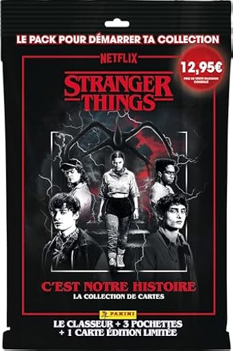 Panini Stranger Things Trading Cards - Pack de Inicio (1 Carpeta + 3 Fundas + 1 Tarjeta de edición Limitada) | Ya disponible en tu tienda friki favorita! En mundofriki.es!