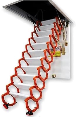 Alloy Attic Access Ladder Concertina Loft Ladder Pull Down Attic Ladder Electric Stealth Attic Stairs Folding Ladder Indoor Telescoping Ladder