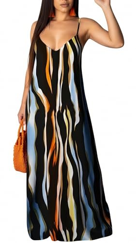 Image of SheKiss 2026 Women's Casual Summer Floral Long Maxi Dresses Floor Length Sleeveless Plus Size Sundresses