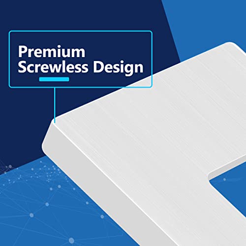 Image of LIDER Decorator Switch Cover, Screwless Wall Plate, Mid-Size 1-Gang 4.88 inch x 3.11 inch, LSWP-31M-BW, UL Listed, Thermoplastic, Brushed White, 1-Pack