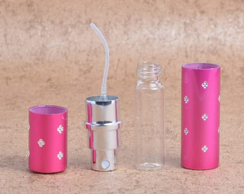 USonline911 5ML 6pcs Amazing Travel Perfume Atomizer Bottle,Atomizer Perfume Bottle,Refillable Perfume Spray, Scent Pump Case, Perfume Atomizer Refillable for Travel Outgoing
