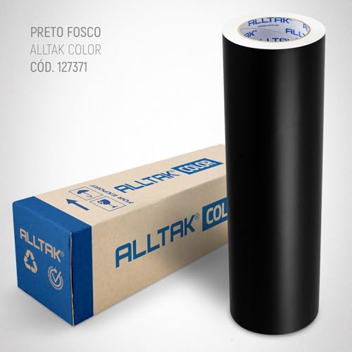 Alltak, Vinil Adesivo Lousa Preto Fosco metro x 100cm - Alltak