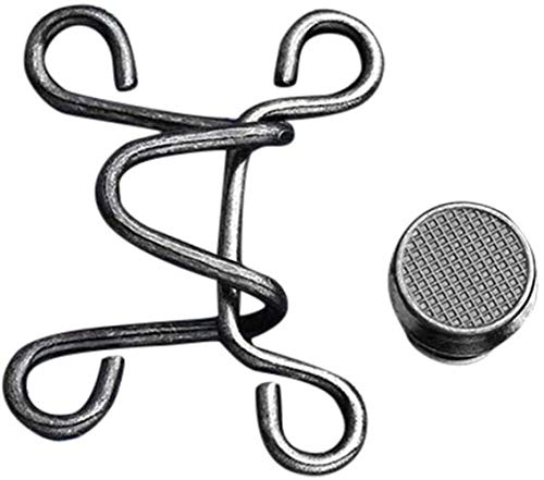 Yixin botón extensor de cintura sin clavos ajustable hebilla de cintura jeans extensor sin uñas conjunto forJeans faldas pantalones collares botón instantáneo (2 juegos B)