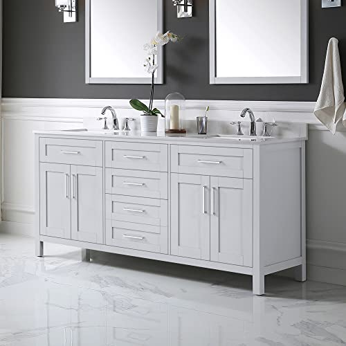 Ove Decors Tahoe Iii 72 In. Double Sink Bathroom Vanity In Dove Grey #TOP5