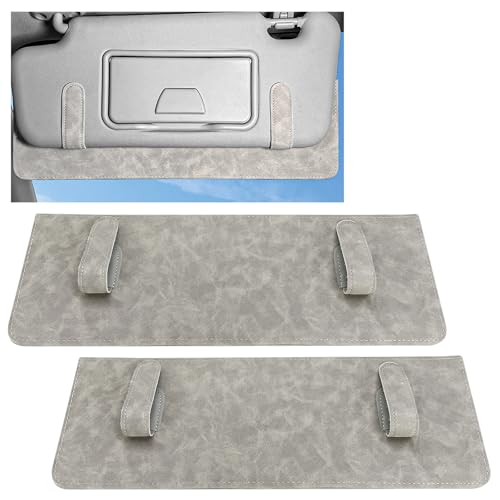 NYTKL 2 PCS Sun Visor Extender for Car, Anti-Glare Sunvisor Extension Shade Attachment for Safe Driving, Clip-On Sun Blocker Sunshade Extender Protect Driver Passenger from UV Rays (Spot Gray)