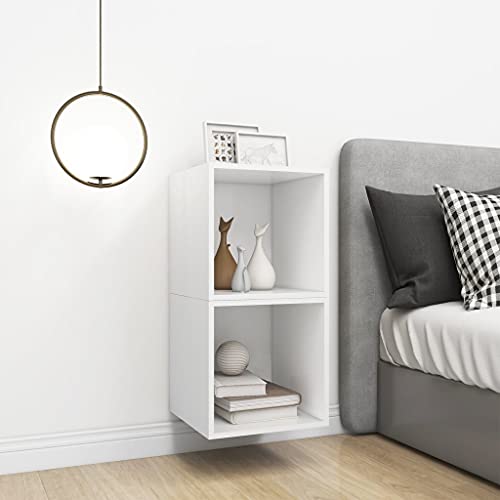 Rmpooml Living Room Office Home Decor Storage Wall Shelf Wall Cabinets 2 Pcs White 14.6"X14.6"X14.6" Engineered Wood Used For Bathroom Kitchen Living,Kitchen,Room Bedroom Storage. #TOP3