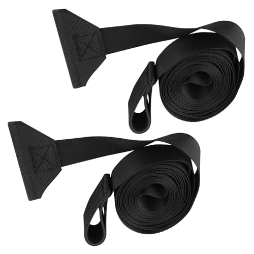 RV Awning Pull Straps 96 High-Temperature Welded Polyester Rope Ideal for Campers RVs & Patio Sunshades (Black 2 Pack)
