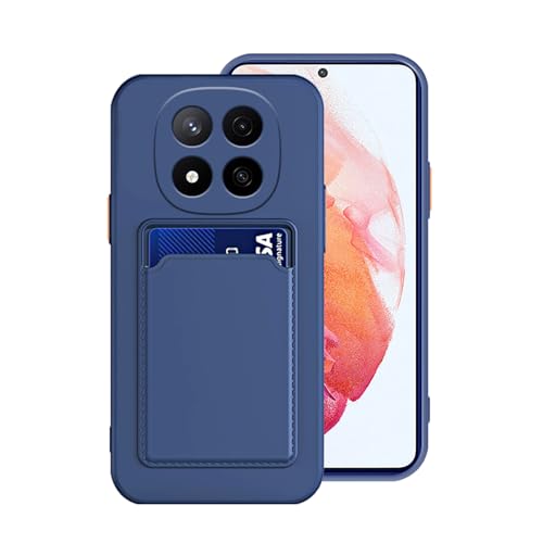 Coque Xiaomi Redmi Note 15 Pro 4G avec porte-carte bleu foncé