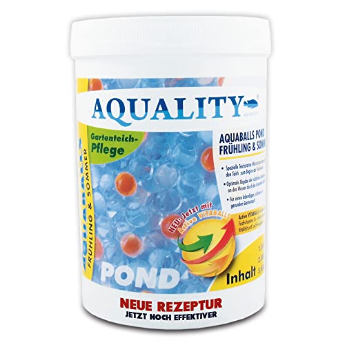 AQUALITY AQUABALLS Pond Frühling & Sommer (Effektive Mikroorganismen, Innovative Ballform, Aktivierung des Gartenteiches. Spezieller Teichstarter), Inhalt:1 Liter
