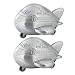WJING Salvadanaio a Moneta Antico Salvadanaio in Latta Salvadanaio Creativo A Forma di Aeroplano Salvadanaio in Lega Carino Salvadanaio Salvadanaio da Mini Bancomat (Color : 2pcs)