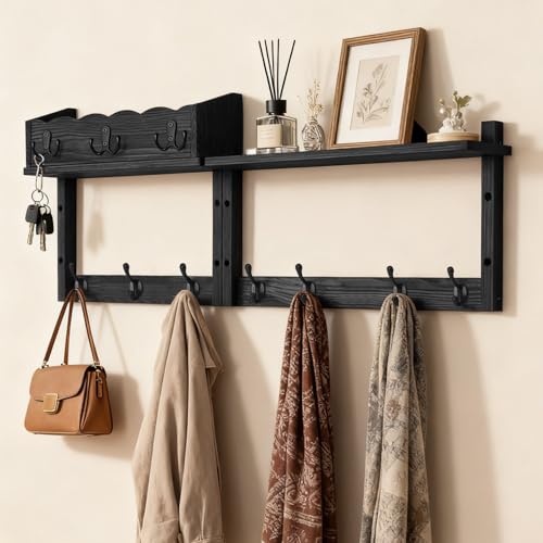 Save 50% on 28-inch Wall-Mounted Coat Rack with Shelf