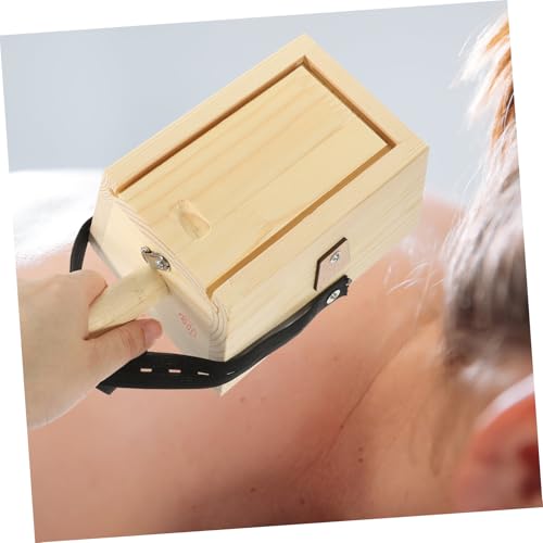 Caja de Moxibustión de Madera para Uso Doméstico, con Mango de Hierro y Piel No Tóxica, Recipiente para Quemar Moxa miniatura 5