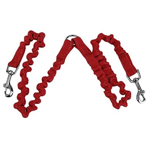 KTM Healthcare® Red : Domestic Use of Solid Color Nylon Belt Dog Harness Pet Dog Traction Rope Double Head Training Adjustable Lead Pet Products Collar-red
