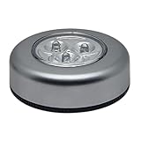 FAST WORLD SHOPPING - Lampada 3 Led a Batteria Adesiva Bianca per Cabine Armadi, Cucina, Cameretta - Luce Notturna Bambini, Luce per Armadio, Faretto a Batteria