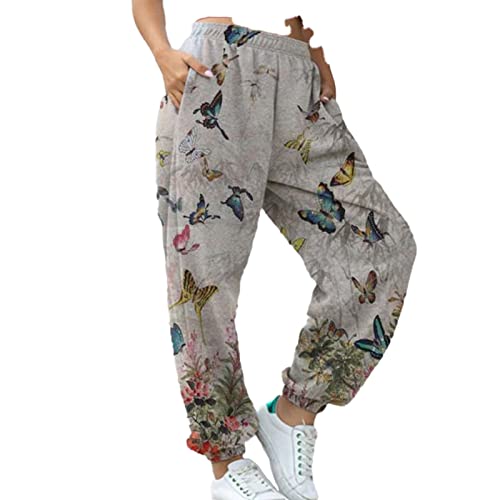 Pantalón de Mujer, Bolsillos con Elástico en la Cintura. Pantalones Deportivos de Mujer para Hacer Deporte. (XXL)