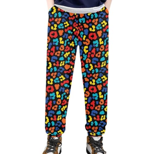 Colorful Kids Casual Sweatpants with Pockets for Age 4-15 Years2