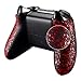 eXtremeRate Textured Red Back Panels, Comfortable Non-Slip Side Rails, 3D Splashing Handles, Game Improvement Replacement Parts for Microsoft Xbox One X & One S Controller
