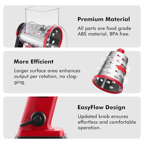 Geedel Upgraded 4-Blade Rotary Grater
