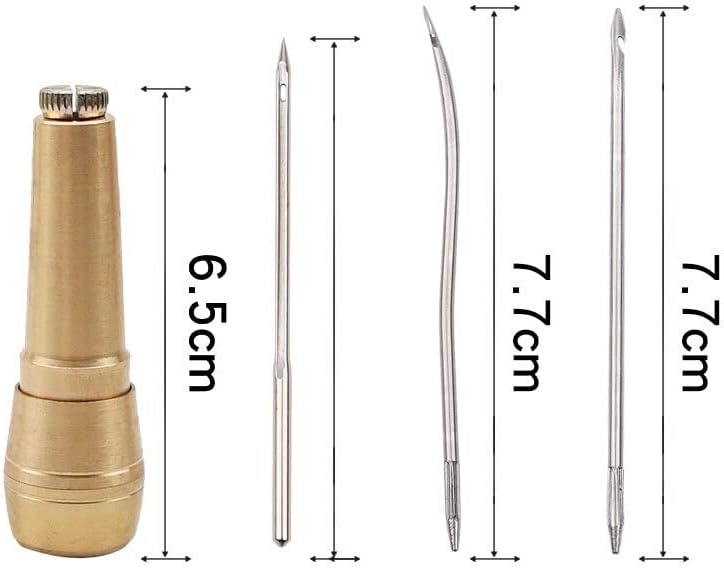 300M Nylon Sewing Thread Leather Sewing Shoes Repair Tool Awl Hand Stitching Taper Leathercraft Needle Thread Kit Leather Craft - (Color: Brown)