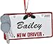 New Driver's License Christmas Ornament - Personalized Car Ornament Tag with Name & Date - Resin Keepsake for Teen Drivers, New Car Lovers - Stocking Stuffer Gift