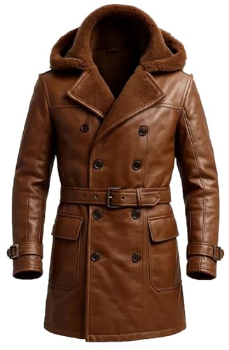 Con un interno caldo e una struttura robusta, questa giacca da uomo in pelle di montone marrone bomber b3 da uomo garantisce stile e comfort.